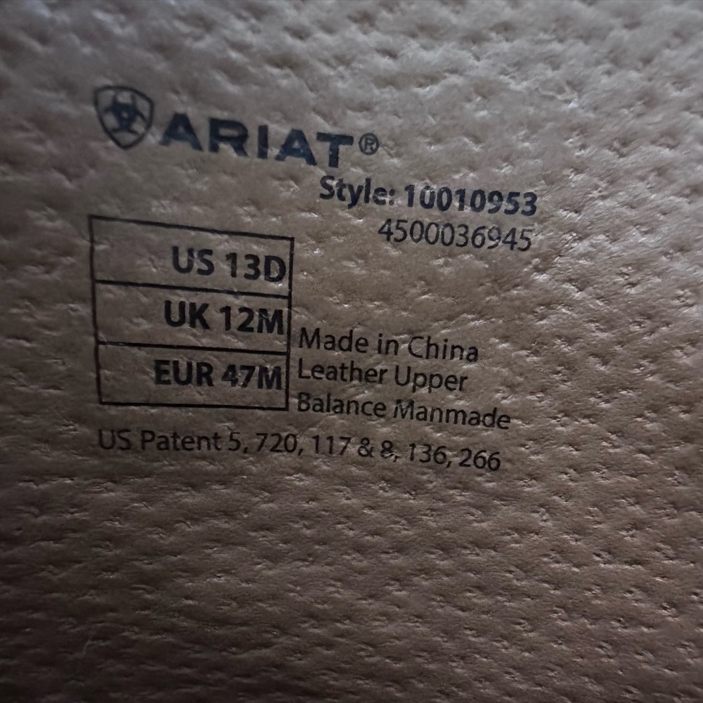 Ariat Boots Rawhide Leather Western Cowboy Groomsman SquareToe #10010953 Mens 13 - Picture 8 of 12